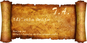 Tézsla Anita névjegykártya
