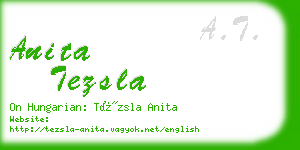 anita tezsla business card